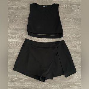 2-piece crop top and skort set